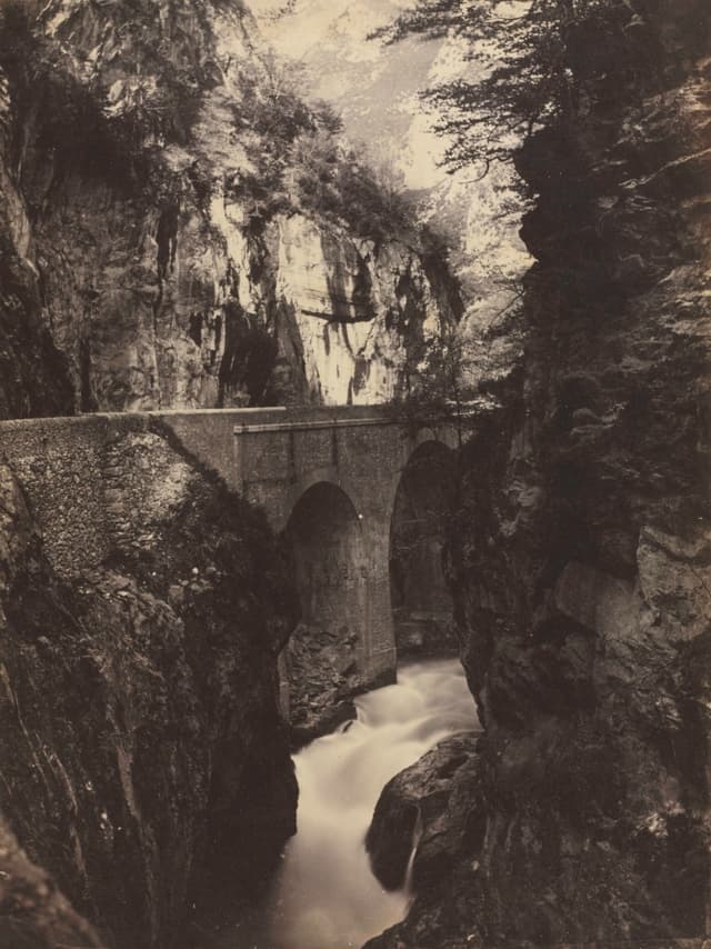 A mountain road, 1855. Put a car on it and it's a car ad. It always was a car ad.