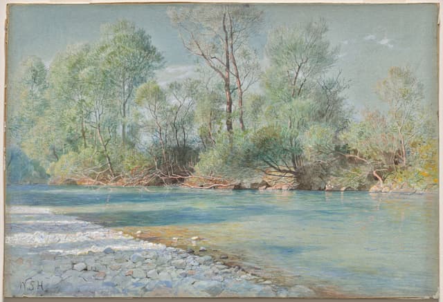 A river, drawn. Rivers are the first real-time render: the same scene, never the same frame.