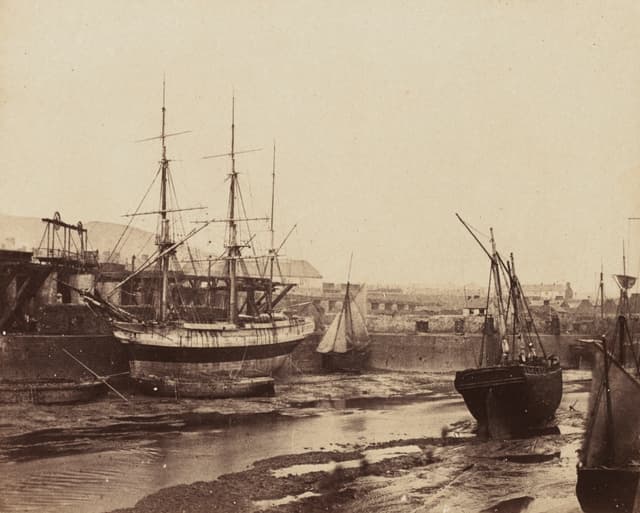 スウォンジー港、1855 年。写真に音はない。だから想像できる。