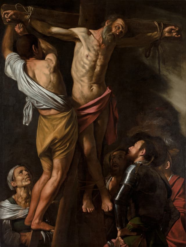 Caravaggio's hard top light. One open-face and a black wall. The black wall is the expensive part.