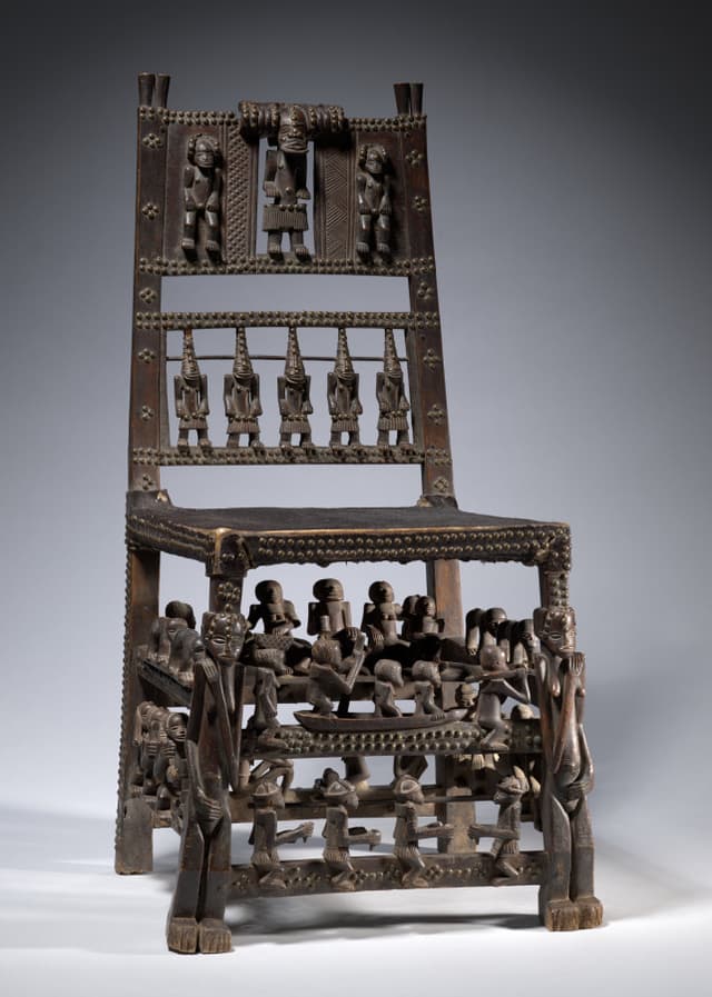 A chair as a statement. Twice the material it needs, on purpose. Weight is a message.