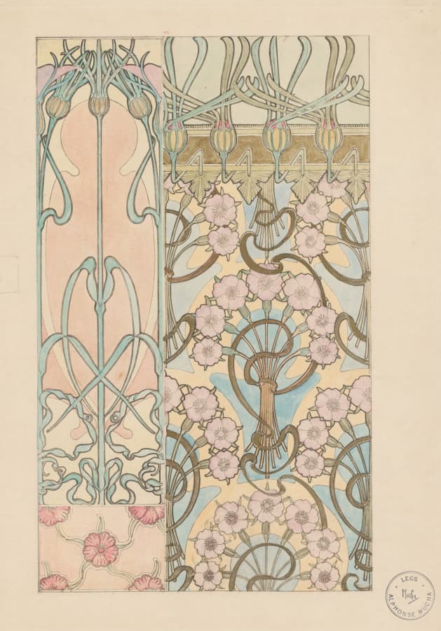 Ornament studied like anatomy. Endpapers, obviously.