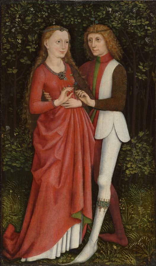 A couple, side by side, not touching. Five hundred years and the blocking hasn't changed.