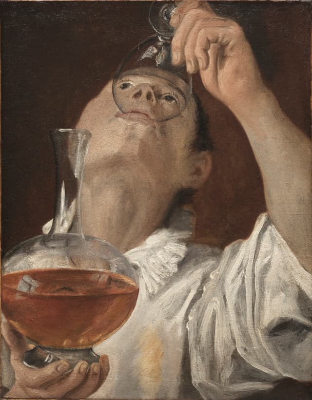 A boy, a glass, one window. The glass is the only highlight. Expose for the glass, let the boy fall.