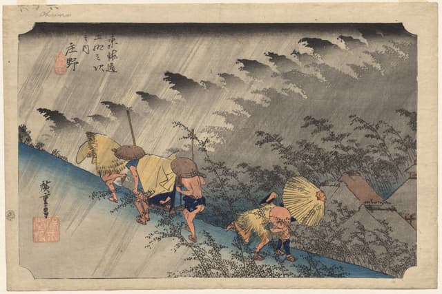 斜めの雨の音は、傘の内側で聞く。