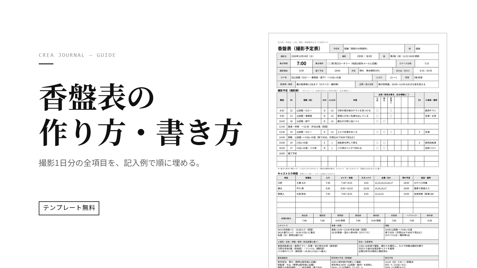 出演承諾書・肖像権使用許諾書